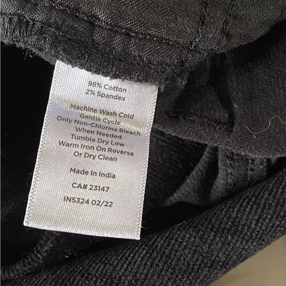 Talbots Black Straight Leg Corduroy Pants Women’s Size 4 Full Length - Picture 8 of 9